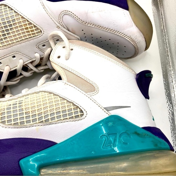 RARE Air Jordan Mars 270 Grape white purple teal leather upper mens size 13 - Picture 7 of 15